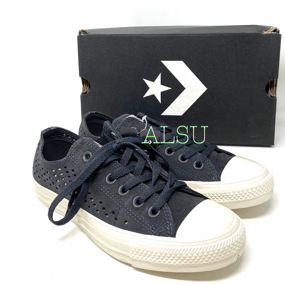 Converse Ctas Suede Low Top Almost Black Women’s - Picture 8 of 11